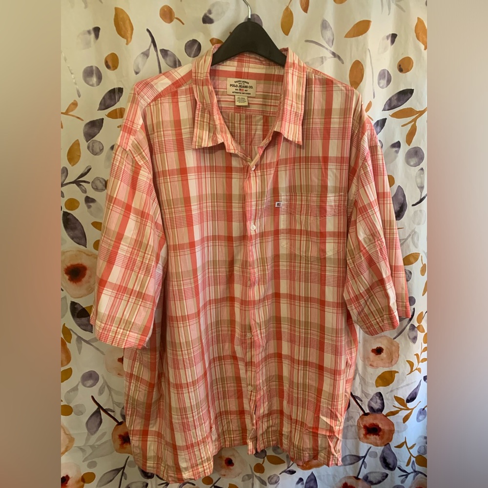 Polo Ralph Lauren Plaid Button-Up Shirt Sz 4XL